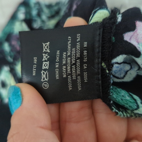 Maeve Anthropologie Black Flowy Floral Mini Dress - Picture 5 of 8